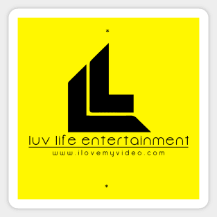 Luv Life Entertainment Black T-Shirt Logo Sticker